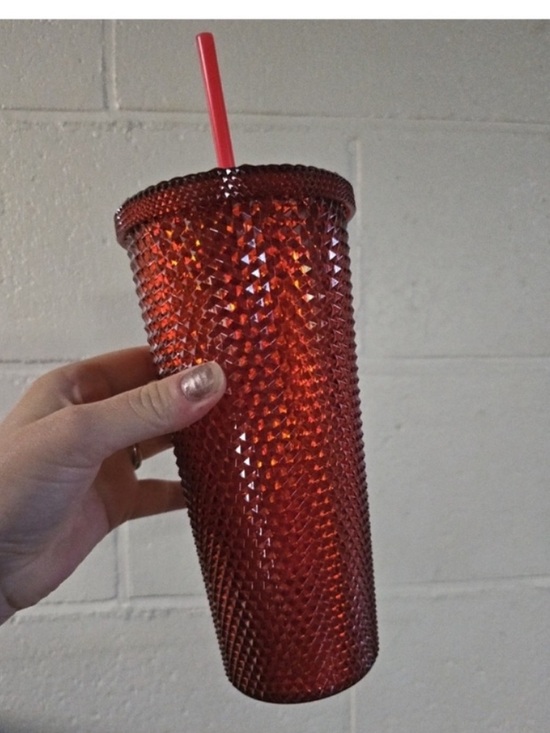 Other - Red Textured Reusable Tumbler (missing straw)